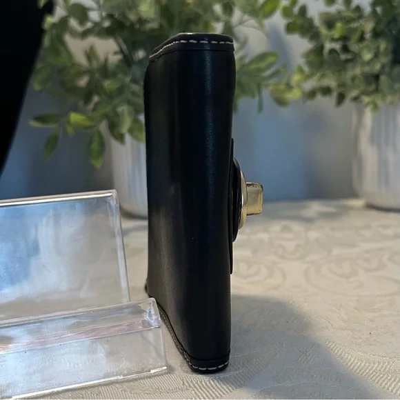 Coach‎ Y2K Legacy Turnlock Wallet Black Leather & Brass - Picture 5 of 14